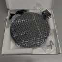 Digital Wall Clock with Large LED Display, Date, Temperature, Auto-Brightness | Small [PLUG-IN] Clock | Modern Electric Wall Clock for Bedroom, Classroom, Living Room, Home, Office, Farmhouse - Blue