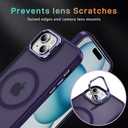 2 x Hitaoyou Translucent Matte Camera Kickstand Case for iPhone 13, Compatible with Magsafe