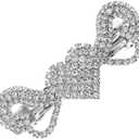 Austrian Crystal Bridal Hair Barrettes, Rhinestones Vintage Hair Clips, Sparkly Glitter Crystal Hairgrip Wedding Hair Headwear Accessories for Women Girls (B)