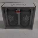 2 Piece Gray Snowflake Soda Can Glass Set