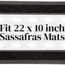Evergreen Flag Sassafras Door Mat Tray, All-Weather Weatherproof Doormat for Indoor and Outdoor Entrance, Non-Slip Backing Entryway Front Door Mats (Black Scroll, 28 x 16 Inches)
