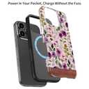 STARVIP for iPhone 16 Pro Max Case Cute – Wireless Charging Compatible – Dual-Layer Shockproof Protection with Stylish Wildflower Design – Protective Cover for Women - Custom Floral Wallpaper