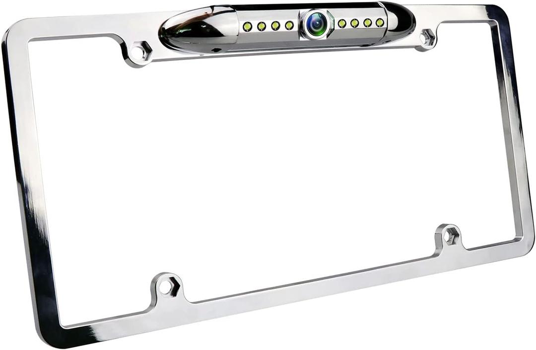 License Plate Backup Camera, JPP Front/Rear View Camera 170 Viewing Angle Universal Car Reverse Camera Waterproof 8 LED Night Vision Vehicle Reverse Camera