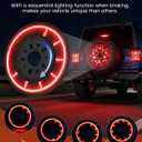 Spare Tire Brake Light Fits 2018-2026 Jeep Wrangler JL JLU, Plug-N-Play | 232PCS LED Super Bright 3rd Third Brake Light, Rear Wheel Stop Lights for Jeep Wrangler JL JLU Accessories