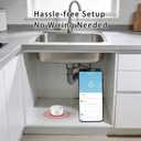 100dB Loud Wireless Water Leak Detector, WiFi Water Leak Sensor for Kitchen Bathroom Basement, Floor & Pipe Drip Alert