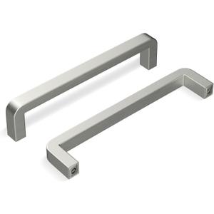 homdiy 10 Pack 5in Cabinet Pulls Brushed Nickel Cabinet Handles Stainless Steel Kitchen Cupboard Handles Cabinet Handles, 5" Hole Center (5in Hole Centers)