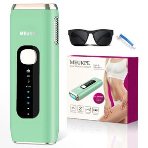 IPL Laser Hair Removal Device for Women Men at Home, Upgraded to 999,900 Flashes Permanent for Facial Legs Arms Bikini Line Whole Body Treatment (Green)