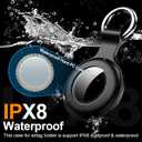 7 x 1|2|4Pack for Apple AirTag Holder,for Air Tag 2nd &1st Genaretion,Waterproof GPS Tracker Air Tag Keychain with Cover Anti-Scratch Silicone for Air-Tag Case for Pets,Kids,Luggages-Black+Blue+Green+Red