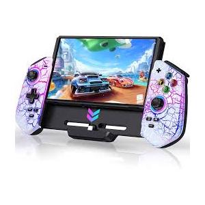 CYOYPPY Switch Controller Compatible with Nintendo Switch/OLED - USB-C Plug & Play Switch Pro Controller Handheld Mode, One-Piece Joypad Controller with Hall Joystick/RGB/4 Game Slot/Dual Motor