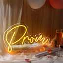 LED Prom Sign 20.08 x 10.43 Inches Acrylic Prom Light up Sign Graduation Party Decoration Neon Graduation Grad Prom Sign Letter Backdrop