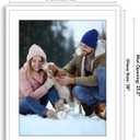 Americanflat 22x28 Poster Frame with Polished Plexiglass - Use as 18x24 Frame with Mat or Display 22x28 Photo Without Mat - Streamline Collection - Thin Border Picture Frames for Wall - White
