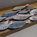 Danya B. School of Fish Modern Metal Wall Art, Perfect for Coastal, Nautical, Beach, or Boat Decor, Collector, Vacation House, Blues and Silver Wall Art