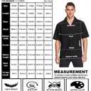 visesunny Mens Casual Button Down Short Sleeve Hawaiian Shirt Aloha Shirt (XL)