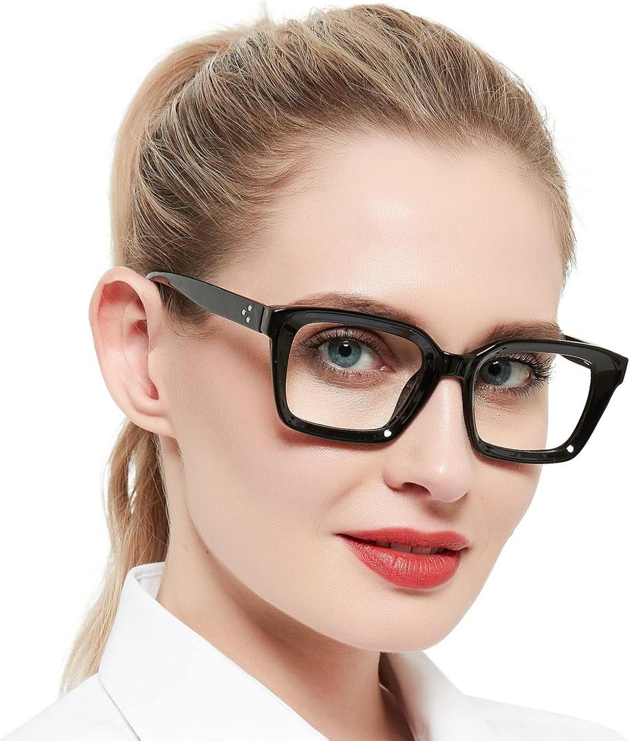 OCCI CHIARI 1.25 Bifocal Reading Glasses Women Blue Light Blocking Oversized Readers 1.0 1.25 1.5 1.75 2.0 2.25 2.5 2.75 3.0 3.5(Black,1.25)