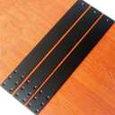3 Pack L22 x W 2.5" 10mm Thick Hidden Countertop Support Brackets, Straight Steel Countertop Support Brackets Solid Floating Shelf Bracket for Countertops Frosted Black