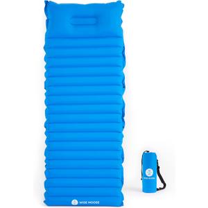 WISE MOOSE Sleeping Pad 4.5 Inch Thick Camping Mattress, Ultralight Camping Pad, Inflatable Tent Mat for Backpacking, Hiking - Inflating Bag and Repair Kit Included 78×28×4.5 Inches 1 Pack