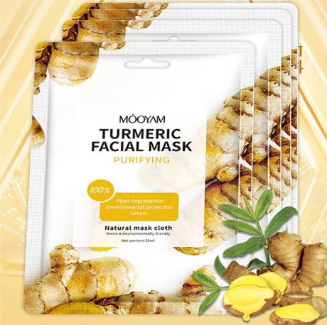 Turmeric Face Masks Skincare, Hydrating Face Masks for Women, Hydrating, Moisturizing Facial Mask, AOPEIBOTO Face Sheet Mask for All Skin, Pack of 10