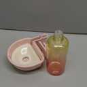 VANNON 16oz Pet Water Bottle, Gravity Dog Water Bowl Dispenser for Cage, AntiOverflow Water Dispenser for Small Dogs, Cats, Rabbits and Other Small Animals, BPA Free, Gradient Pink