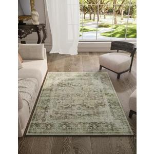 3x5 Washable Area Rug for Bedroom: Boho Entryway Rug with Non Slip Backing Low Pile Soft Faux Wool Small Throw Rugs for Living Room Kitchen Home Office Dorm Foyer Nursery Entrance Enytry Indoor