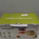 20oz Food Storage Containers with lids Set, Airtight 2.5 Cup Glass Meal Prep Containers, Heat-Resistant BPA-Free Glass Containers for Soup Leftover, Microwave, Dishwasher Freezer Safe (4 Packs) (Multicolor+Clear)