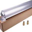 Universal 15" Single Pass Aluminum Finned Transmission Oil Cooler Compatible with Hot Rods Classic Engines Including GM Pontiac Mopar