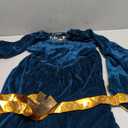 Renaissance Faire Dress Girls Medieval Victorian Princess Queen Fancy Costume Outfit Robe Dress Up Kids (Small, Blue)