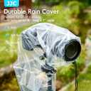 DSLR Camera Rain Cover JJC Rain Coat Sleeve Protector for Canon Nikon Fujifilm Sony Olympus Panasonic Tamron Sigma with a Lens up to 18" PE Material Totally See-Through -4 Pack