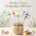40 Pack Fake Dragonflies Garden Stakes, Realistic Artificial Dragonflies Outdoor Decor for Yard, Patio, Flower Pots, Lawn & Plant Decorations