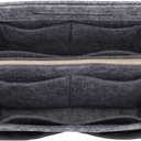 LEXSION Felt Purse Bag Organizer Insert with zipper Bag Tote Shaper Fit Speedy Neverful PM MM (Slender Medium, Grey)