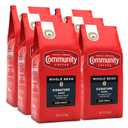 Community Coffee Signature Blend Whole Bean Coffee, Dark Roast, 12 oz Bag (Pack of 6)