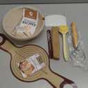 Superbaking Banneton Bread Proofing Basket Set with Silicone Dough Sling, 9" Splinter-Free Proofing Basket, Non-Stick Dutch Oven Liner, Sourdough Starter Kit, Sourdough Bread Baking Supplies & Tools