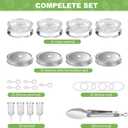 Fermentation Kit for Wide Mouth Mason Jars (86mm), 316 Stainless Steel Fermentation Lids, Glass Weights, Airlock System, Complete Home Fermenting Set (Jars Not Included)