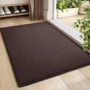 Color&Geometry Large Double Door Mat, 27.5"x59" Front Door Mat Indoor Entrance Non Slip, Dirt Trapper Absorbent Entry Doormat Washable, Brown (Rolled-up NO Creases) (2'4" x 4'11" (Rectangular), Brown)