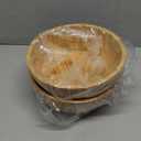 ZTHapwa Bamboo Salad Bowls, 8 Inch Big Round Bamboo Wooden Bowls for Salads/Fruits/Pasta/Vegetables, 49 Fl oz Handcraft Serving Bowl for Entertaining and Party, Rustic Home Decor Set of 2