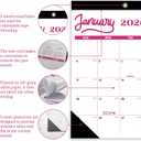 5 x Desk Calendar 2026, Wall Calendar 2026-2027 Large Size 17" X 12" Covers January 2026 to June 2027, Pink Cute Desktop Monthly Calendar for Home Classroom School or Teacher Gifts & Office Supplies