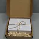 Decorative Books for Home Decor, White Faux Books for Decoration, Rustic Farmhouse Stacked Books with 52in Wood Bead Garland for Coffee Table Mantle Fireplace (I can do All Things Through Christ)