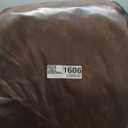 HIGOGOGO Round Stuffed Pouf Ottoman, Pu Leather Poufs with Foam Chunk Filling, Furry and Fluffy Pouf Foot Stool Storage Ottoman, 26 X 18 Floor Poufs Foot Rest for Living Room,Dark Brown