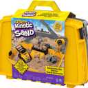 Kinetic Sand, Construction Site Folding Sandbox with 2lbs Play Sand & Toy Truck, Sensory Toys for Kids Ages 3 and up