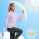 FKEEP Women's Sun Shirts Long Sleeve Athletic Jackets UPF 50+ Top with Thumb Holes Quick Dry for Golf Tennis Hiking (07 Lavender)