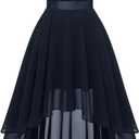 BeryLove Cocktail Prom Dresses 2025 Formal Wedding Guest Dresses Sleeveless Lace High Low Homecoming Dress (Small, Navy Sequin)