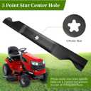 532405380 Mower Blades for 46" Lawn Tractor, 405380 High Lift Blades for Hu sqvarna YTH22V46, YTH20K46, Craftsman YT3000 46" Deck, Replace for PP21011, 532403107, 2 Pack