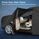 Car Cover for Nissan Pathfinder 1992-2025, SUV Full Car Cover Waterproof All Weather for Automobiles, Outdoor Sun Rain UV Snow Dust Protection, Custom Fit with Driver Door Zipper & Reflective Strips