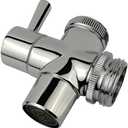 All Brass Faucet Diverter Valve with Aerator, Sink to Garden Hose Diverter Adapter, for Bathroom/Kitchen Sink Faucet Connection Portable Washing Machine/Dishwasher (G1/2 * 3/4", Chrome)