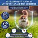 4 Pack Flea Collar for Cats, 32 Months Flea and Tick Prevention for Cat, Waterproof Natural Cat Fleas and Ticks Treatment, Adjustable Fleas and Ticks Collar for Cats Kittens(4 Colors)
