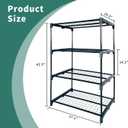 2 Pack Plant Stand Indoor Plant Shelf Outdoor,4 Tier Metal Greenhouse Shelves for Multiple Plant Pot Holder, Waterproof Greenhouse Shelving for Living Room Patio Home Decor for Gardening, 27.2 inches x 19.3 inches x 42.9 inches