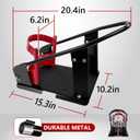 HOXWELL Heavy Duty Steel Motorcycle Wheel Chock,1800 lbs Capacity Wheel Cradle Holder,Motorcycle Front Wheel Stand with 3 Adjustable Height Holes,Easy to Carry and Move Suit for Dirt Bike,Motorcycles