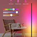 OIYN Smart RGBICW LED Corner Floor Lamp - 16 Million DIY Colors, 68+ Scenes, Music Sync, App & Remote Control, Color-Changing Ambient Lighting for Living Rooms, Bedrooms, and Gaming Rooms