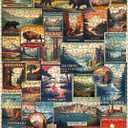 Vintage National Parks Puzzle for Adults 1000 Pieces, Travel Poster Landscape Puzzle Including Yellowstone Zion Acadia Yosemite, Nature Jigsaw Puzzles Scenery Mountain Scene