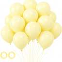 Voircoloria 105pcs Pastel Yellow Balloons 12inch Party Latex Balloons for Boys Girls Birthday Baby Shower Gender Reveal Wedding Sunflower Party Decorations