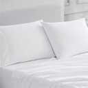 Linen Closet Luxury Cotton 400 Thread Count Ultimate Cotton Percale Standard Pillowcases, Set of 2, Arctic White